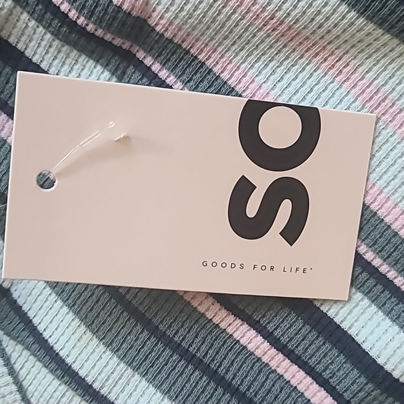 SO BRAND WOMENS PLUS JUNIOR SIZE SUMMER PINK STRIPED "WAFFLE" TANK SIZE 2X - Picture 15 of 15